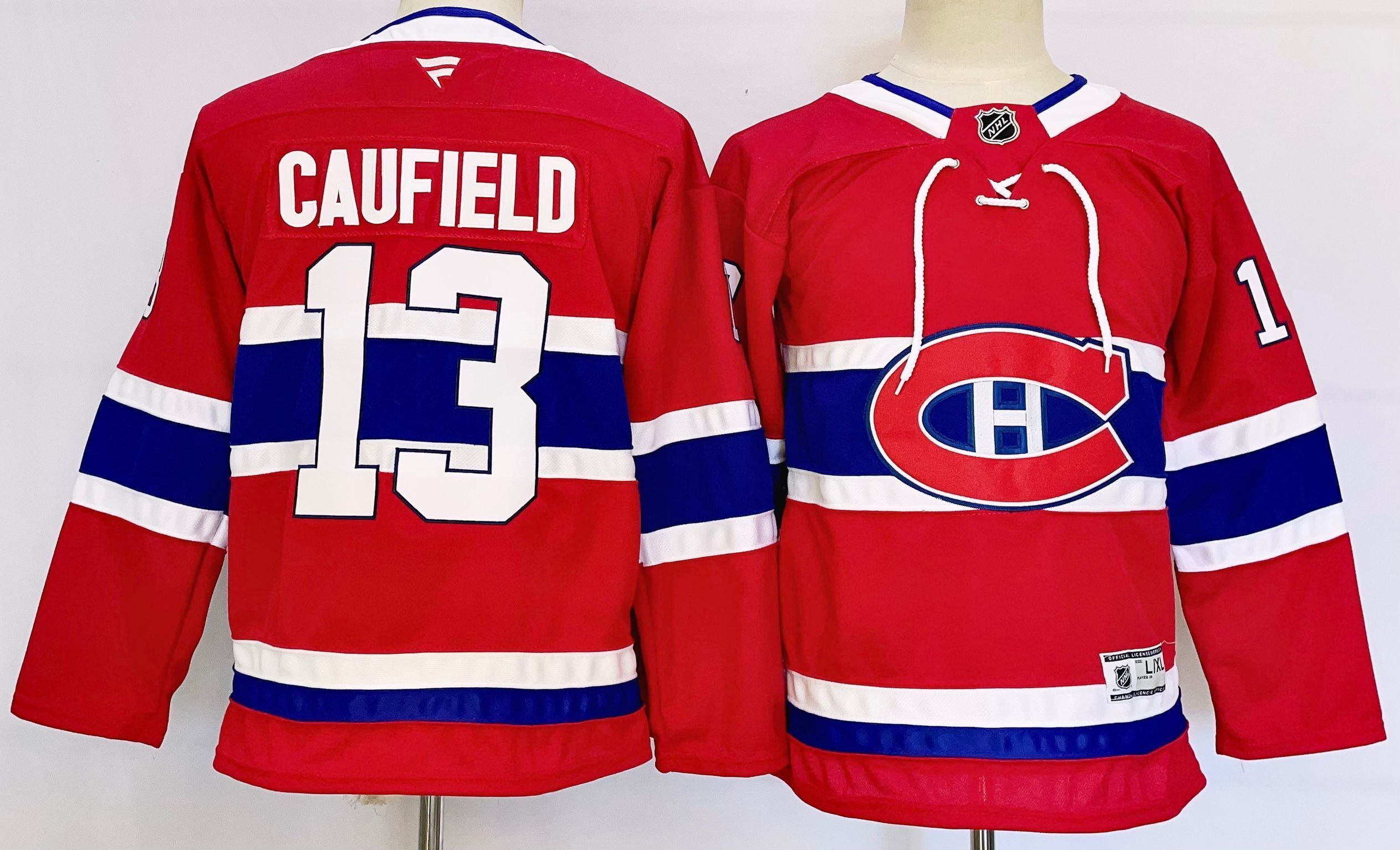 Youth Montreal Canadiens #13 Caufield Red 2026 Adidias NHL Jersey style 001